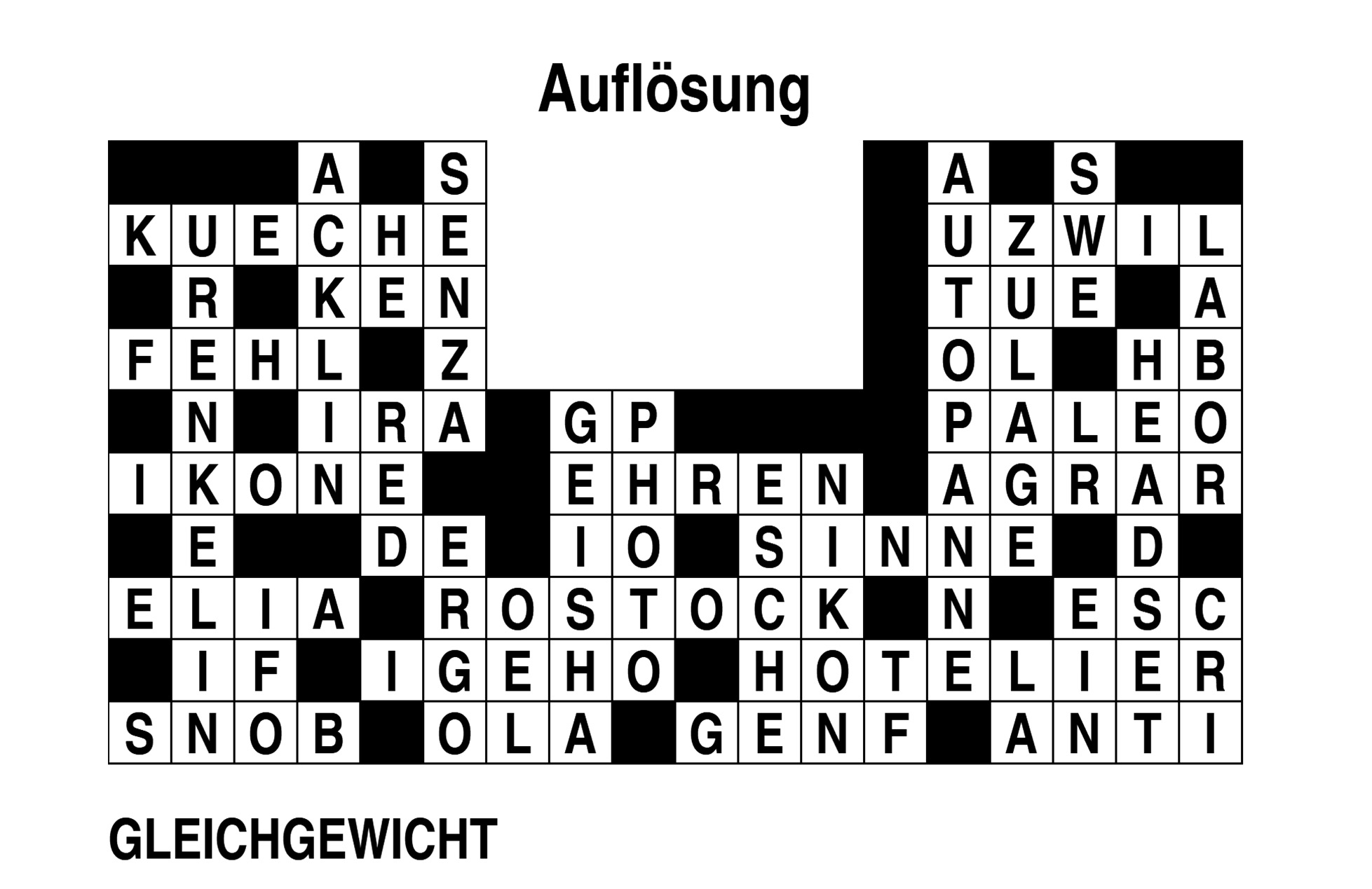 Kreuzworträtsel